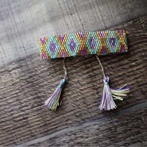 Colorful Miyuki Seed Bead Bracelet with Tassels